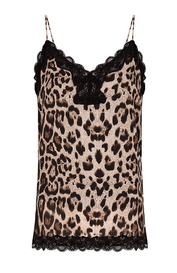 Kanten Panter Top Bruin – shoparchief, foto 1