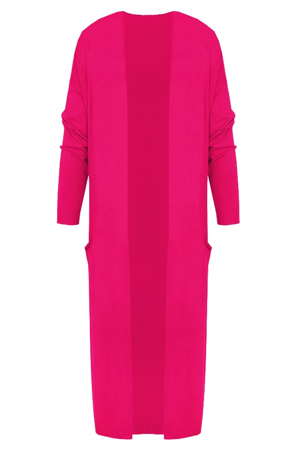 Long Jersey Cardigan Fuchsia – shoparchief, foto 1