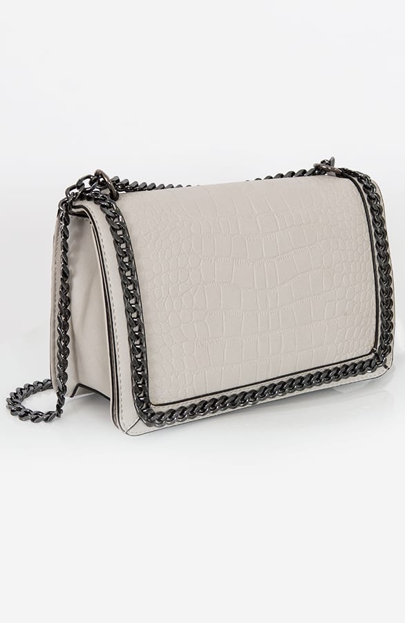 Slangenprint Chain Tas Grijs – shoparchief, foto 2