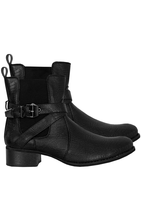 Snake Gesp Boots Zwart – shoparchief, foto 1