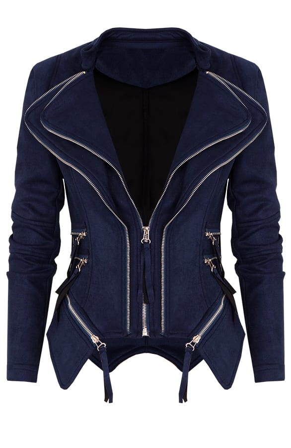 Suede Rits Jasje Marine – shoparchief, foto 1