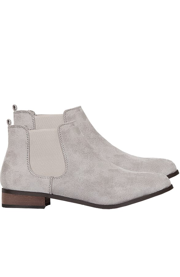 Suede Stretch Booties Grijs – shoparchief, foto 1