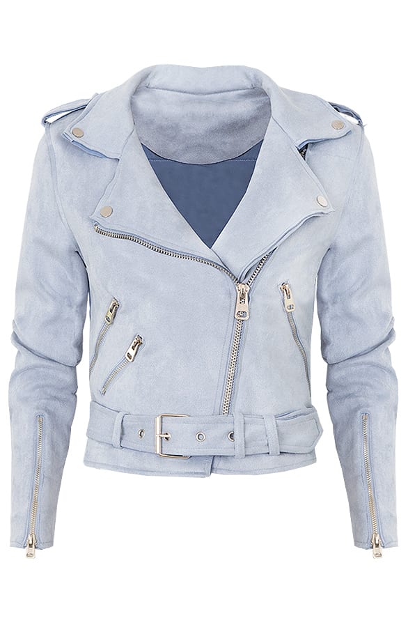 Suedine Jacket Exclusive Babyblauw – shoparchief, foto 1