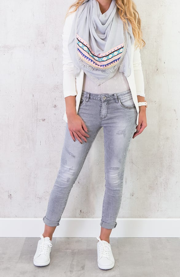 Boho Sjaal Grijs – shoparchief, foto 2