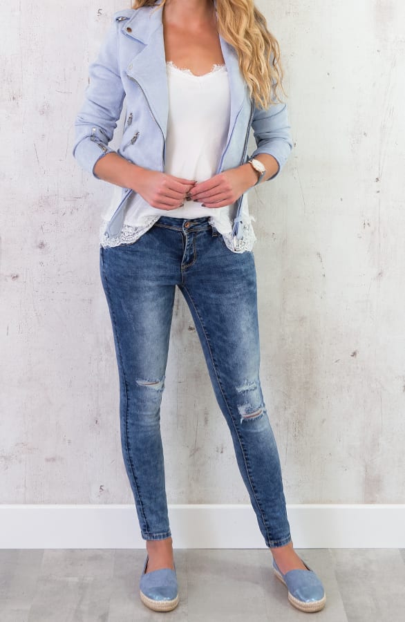 Suedine Jacket Exclusive Babyblauw – shoparchief, foto 6