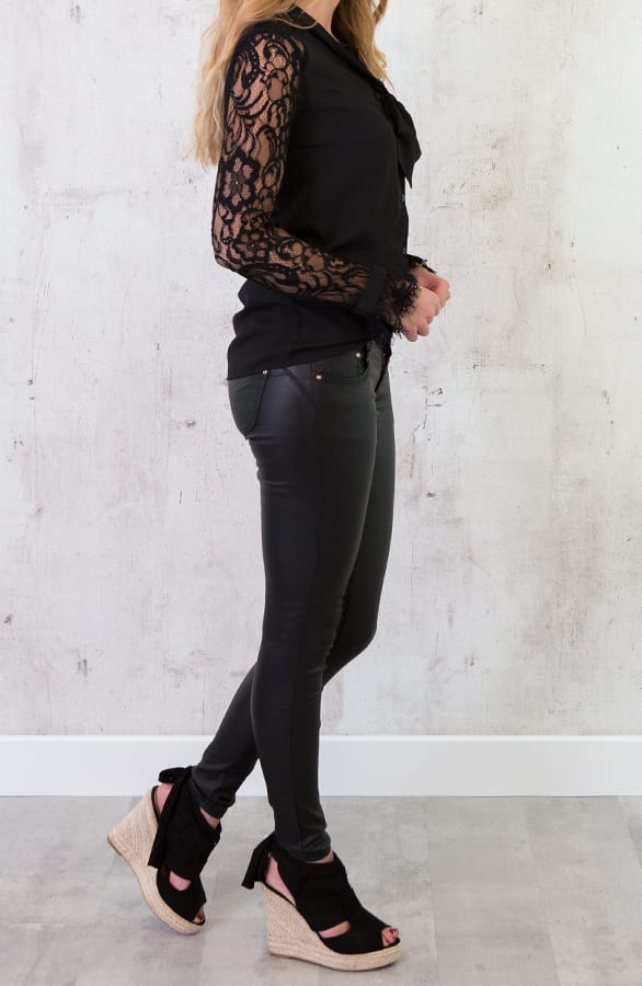 Suede Wedges Zwart – shoparchief, foto 5