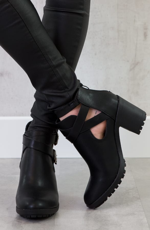 Chelsea Buckle Boots Zwart – shoparchief, foto 3