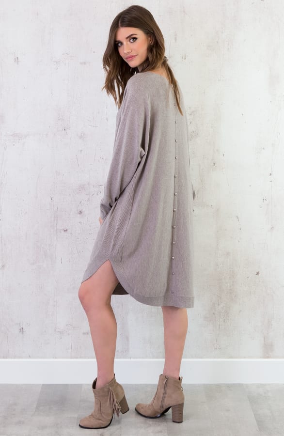 Comfy Trui Lang Taupe – shoparchief, foto 3