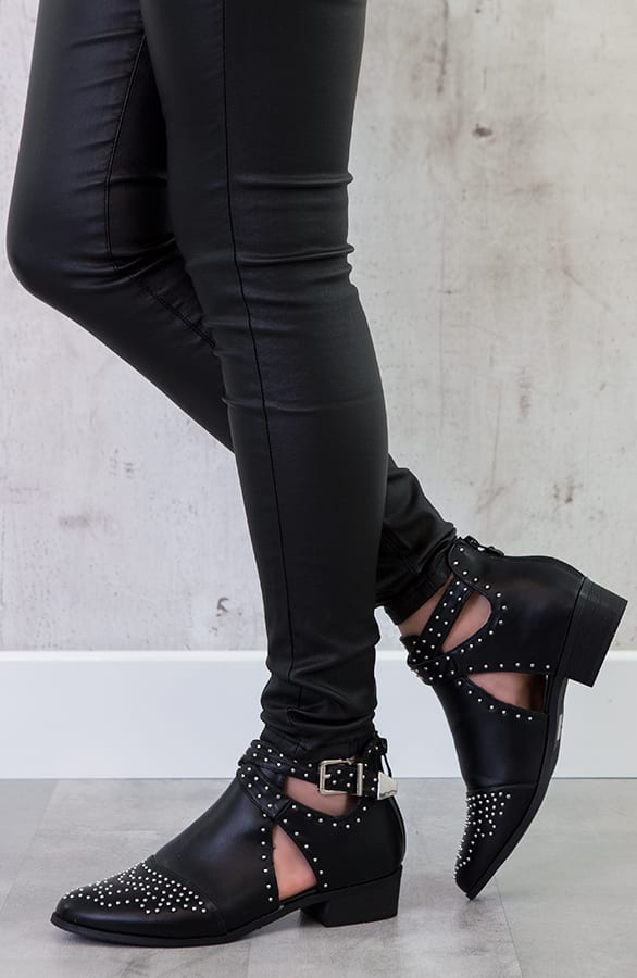 Studs Cut Out Boots – shoparchief, foto 3
