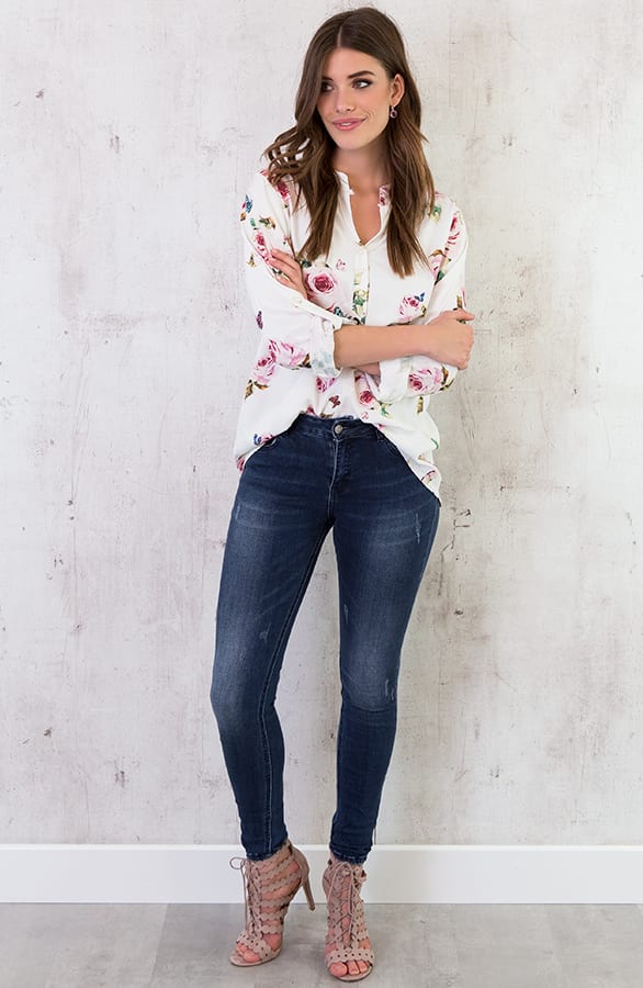 Bloemen Parel Blouse Creme – shoparchief, foto 5