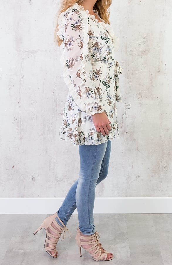 Bloemen Jurk Wit – shoparchief, foto 3
