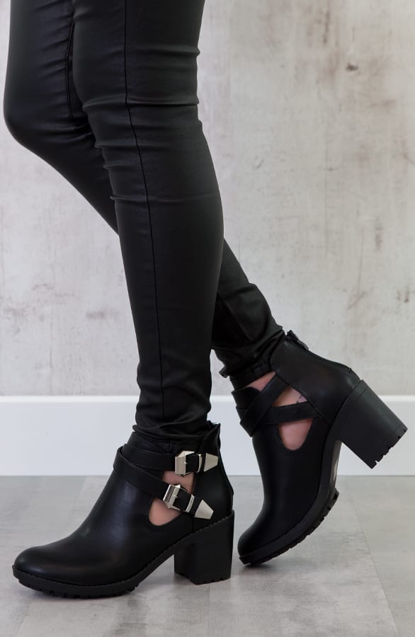 Chelsea Buckle Boots Zwart – shoparchief, foto 2