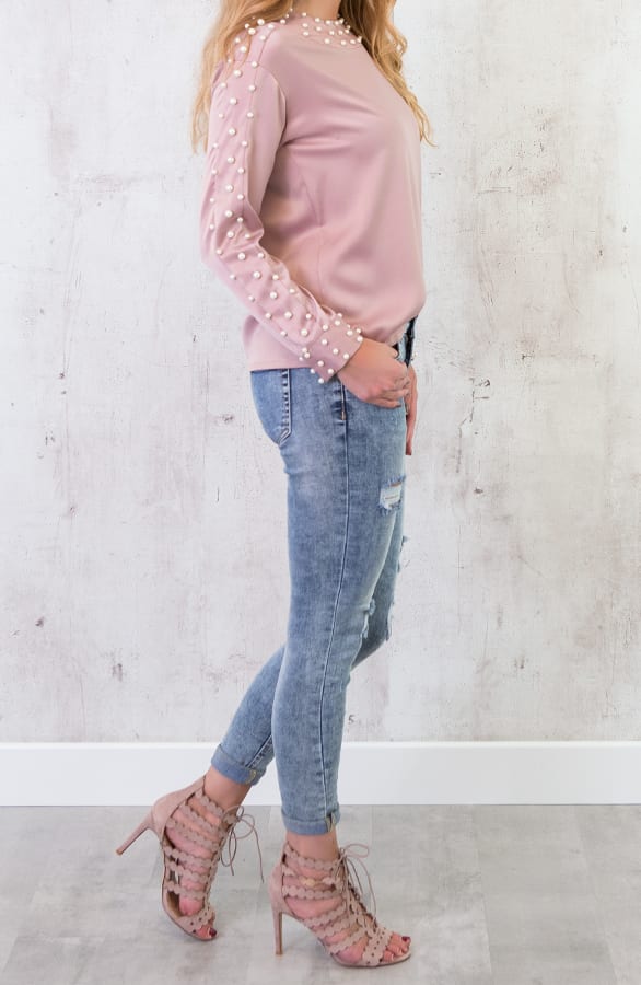 Zijde Parel Blouse Roze – shoparchief, foto 4
