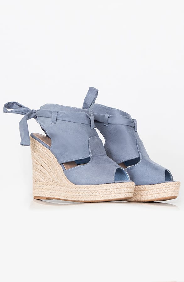 Suede Wedges Jeansblauw – shoparchief, foto 7
