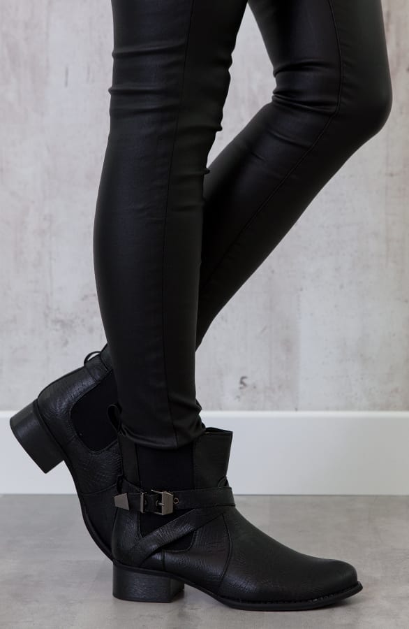 Snake Gesp Boots Zwart – shoparchief, foto 2