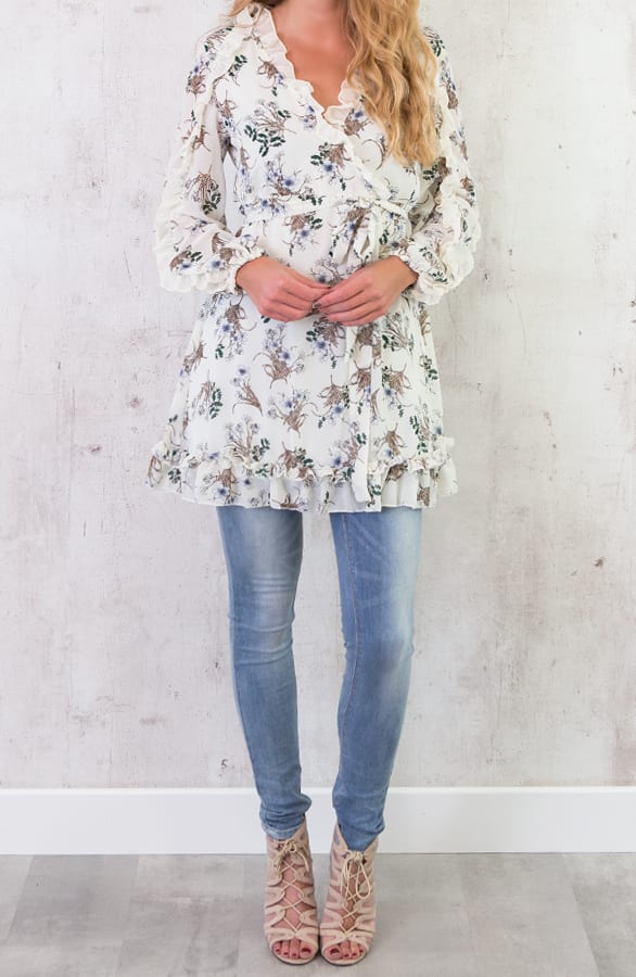 Bloemen Jurk Wit – shoparchief, foto 6