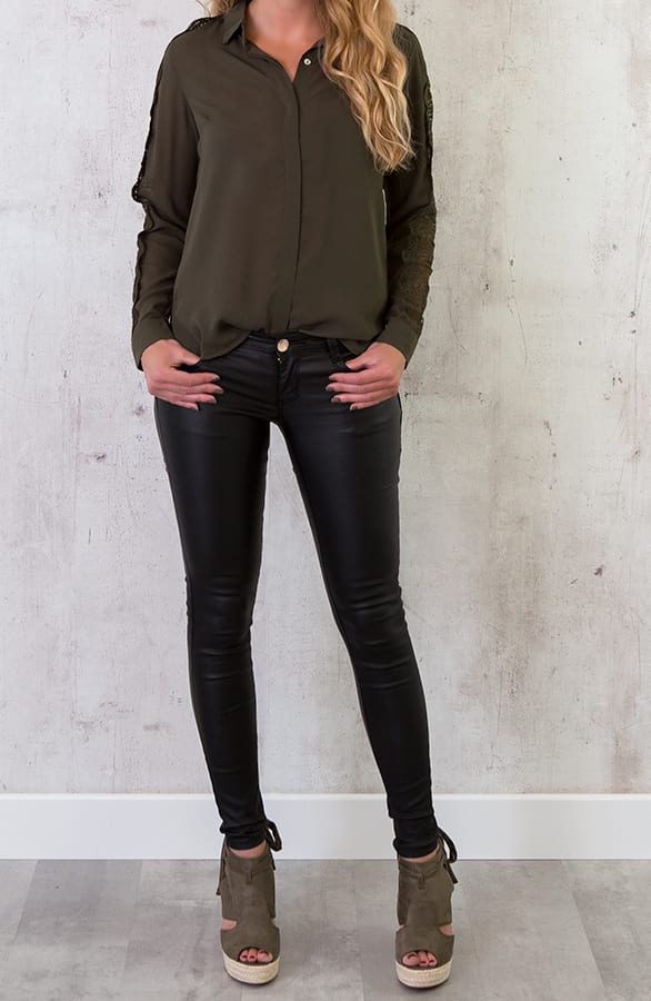 Kanten Blouse Deluxe Groen – shoparchief, foto 6