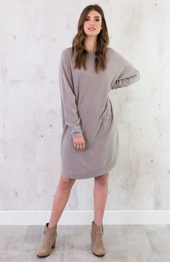 Comfy Trui Lang Taupe – shoparchief, foto 4