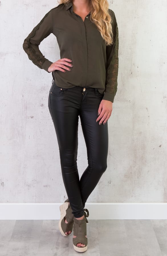 Kanten Blouse Deluxe Groen – shoparchief, foto 4