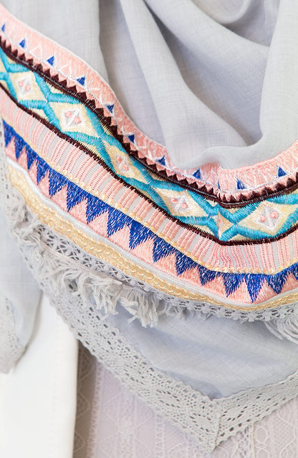 Boho Sjaal Grijs – shoparchief, foto 3
