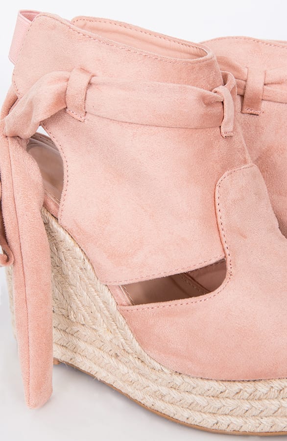 Suede Wedges Poederroze – shoparchief, foto 7