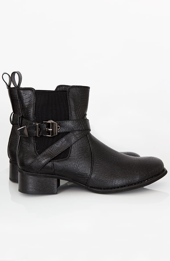 Snake Gesp Boots Zwart – shoparchief, foto 4