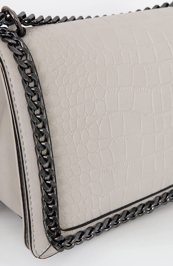 Slangenprint Chain Tas Grijs – shoparchief, foto 3