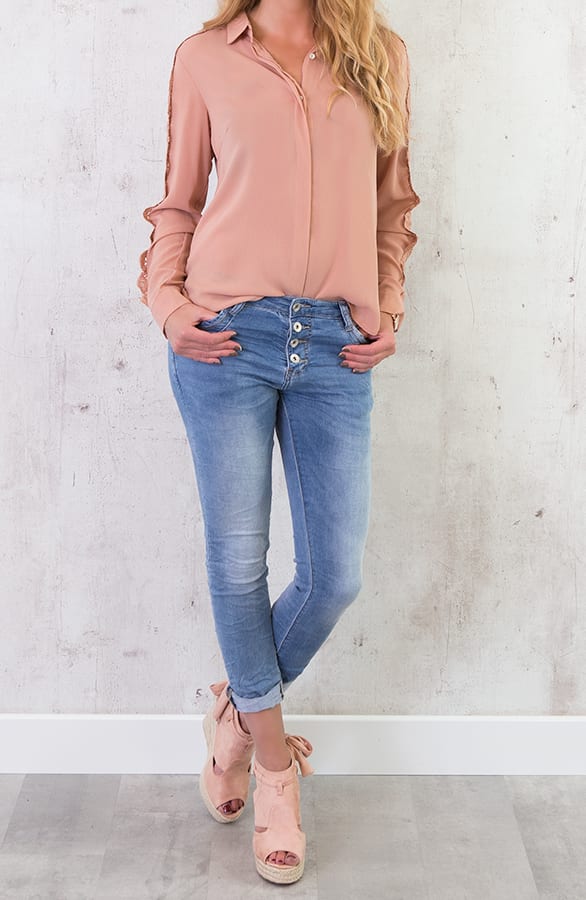 Kanten Blouse Deluxe Roze – shoparchief, foto 3