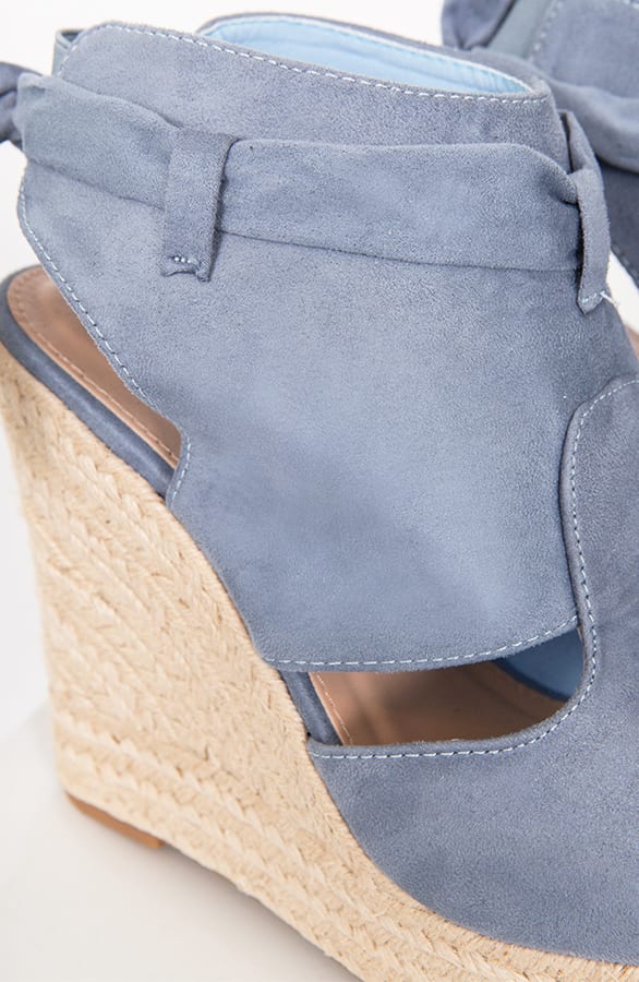 Suede Wedges Jeansblauw – shoparchief, foto 4