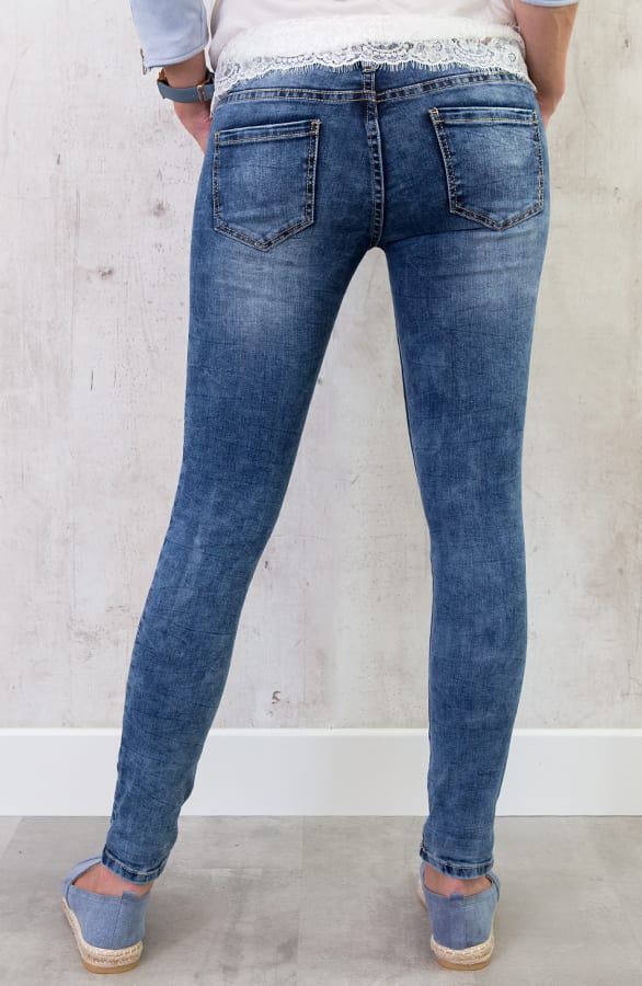 Damaged Spijkerbroek Blauw – shoparchief, foto 4