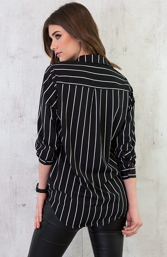 Gestreepte Blouse Zwart Wit – shoparchief, foto 5