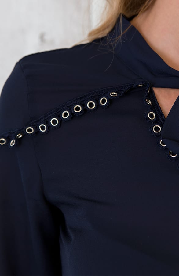 Metal Circle Blouse Marine – shoparchief, foto 6