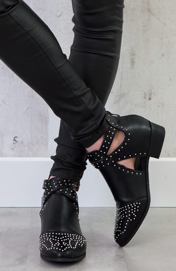 Studs Cut Out Boots – shoparchief, foto 2