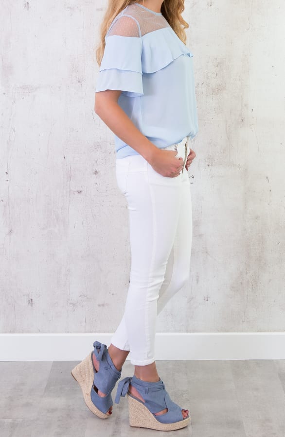 Suede Wedges Jeansblauw – shoparchief, foto 5