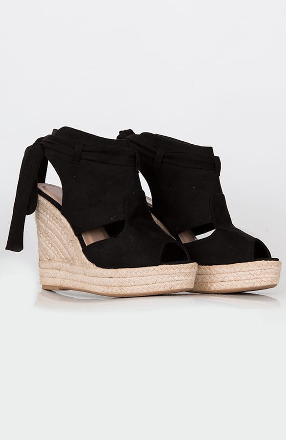 Suede Wedges Zwart – shoparchief, foto 7