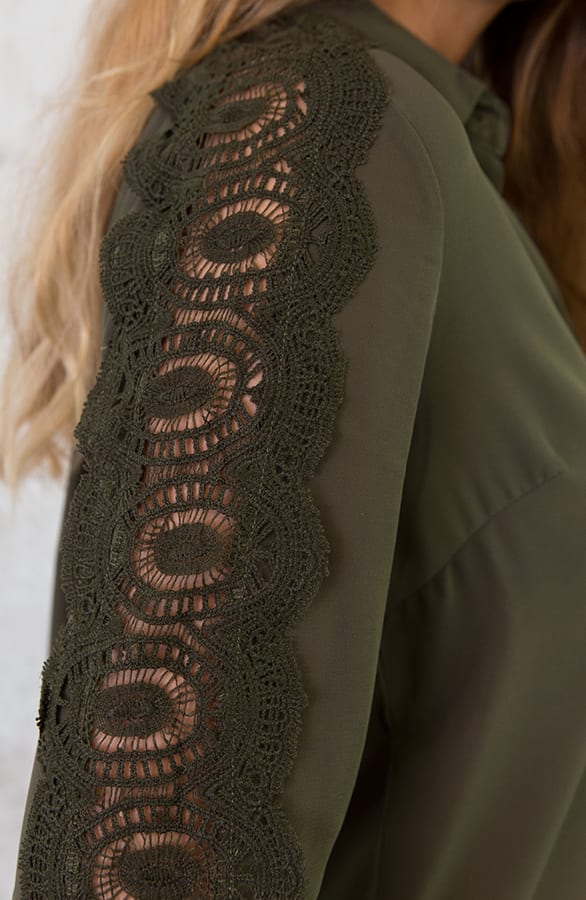 Kanten Blouse Deluxe Groen – shoparchief, foto 5