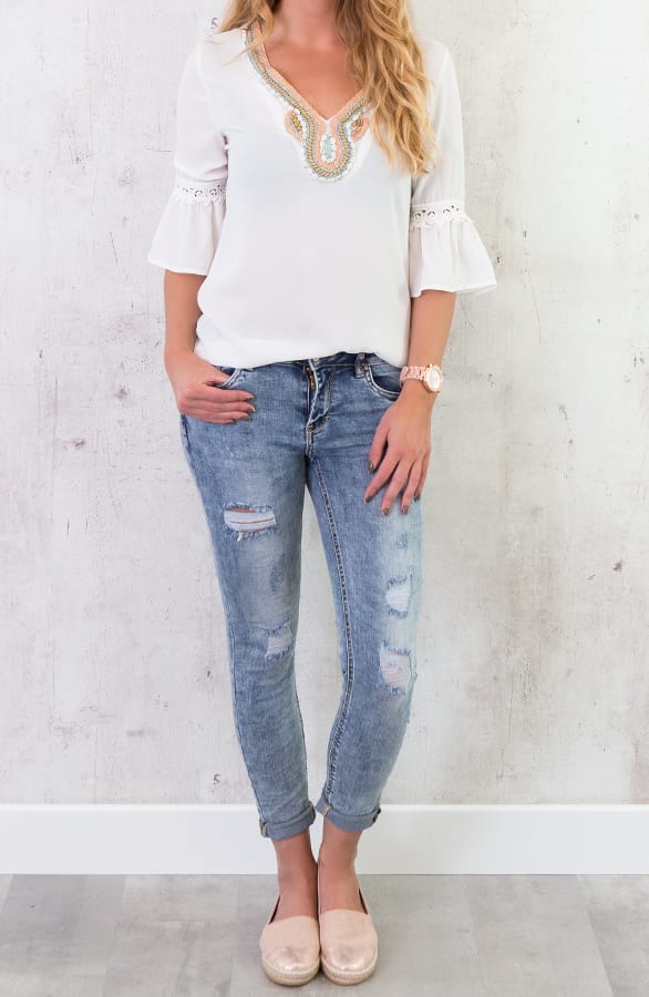Schelpen Blouse Wit – shoparchief, foto 2