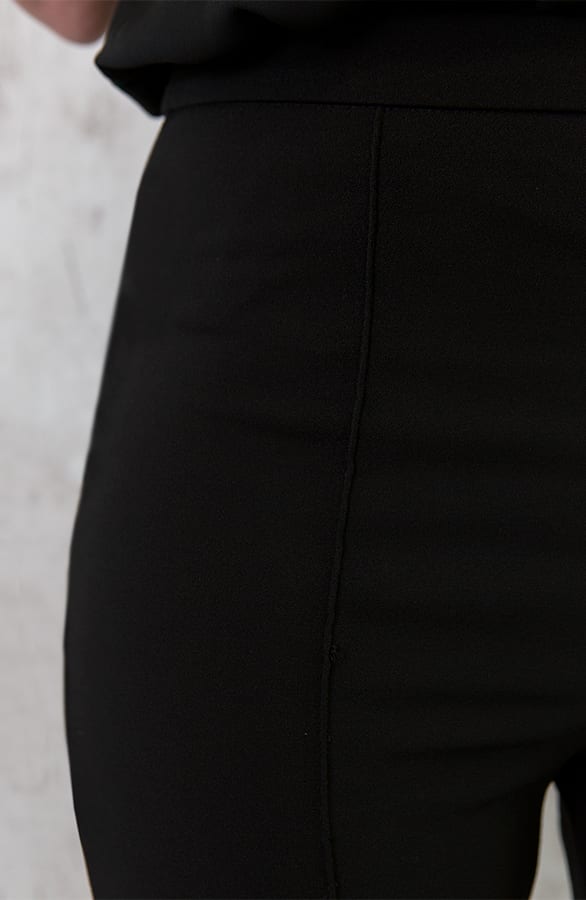 Flared Waisted Broek Zwart – shoparchief, foto 5