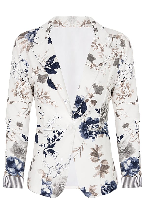 Bloemen Jasje Blauw Grijs – shoparchief, foto 1