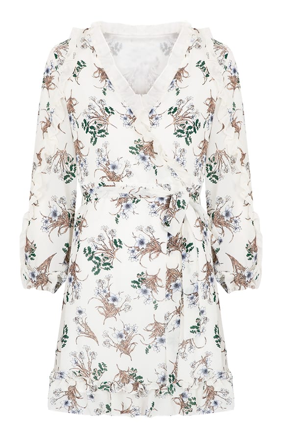 Bloemen Jurk Wit – shoparchief, foto 1