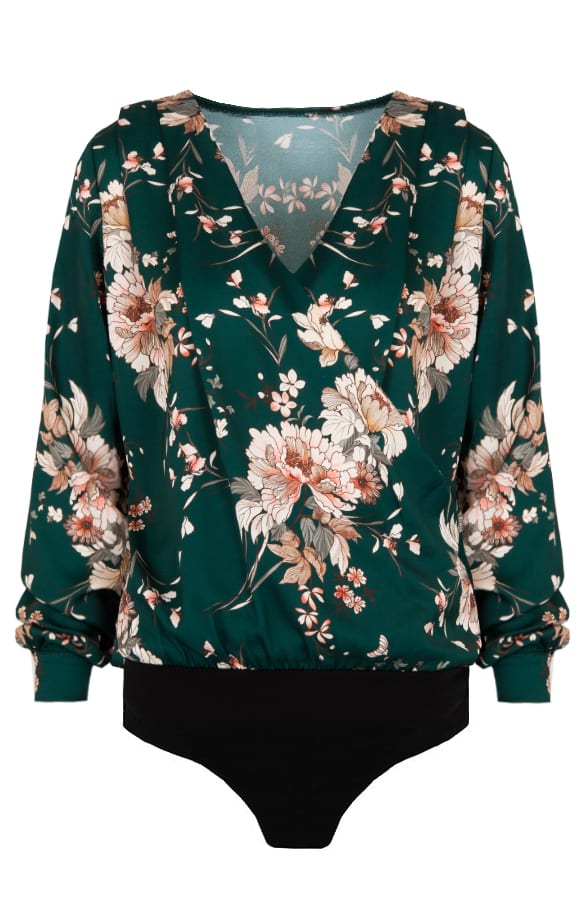 Body Met Bloemen Groen – shoparchief, foto 1