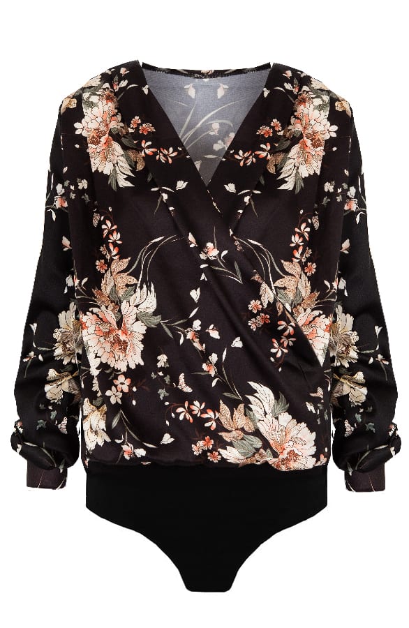 Body Met Bloemen Zwart – shoparchief, foto 1
