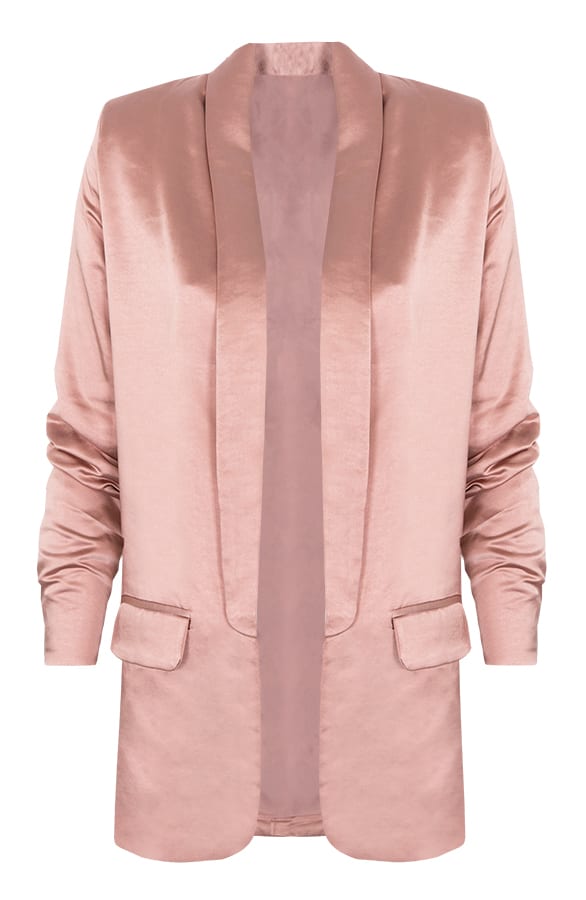 Boyfriend Blazer Zijde Oud Roze – shoparchief, foto 1
