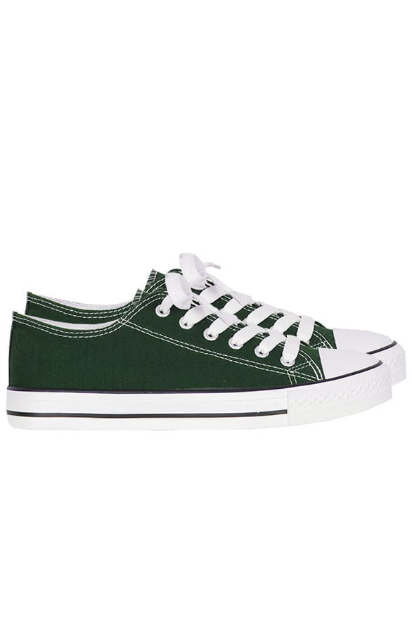 Canvas Sneakers Legergroen – shoparchief, foto 1