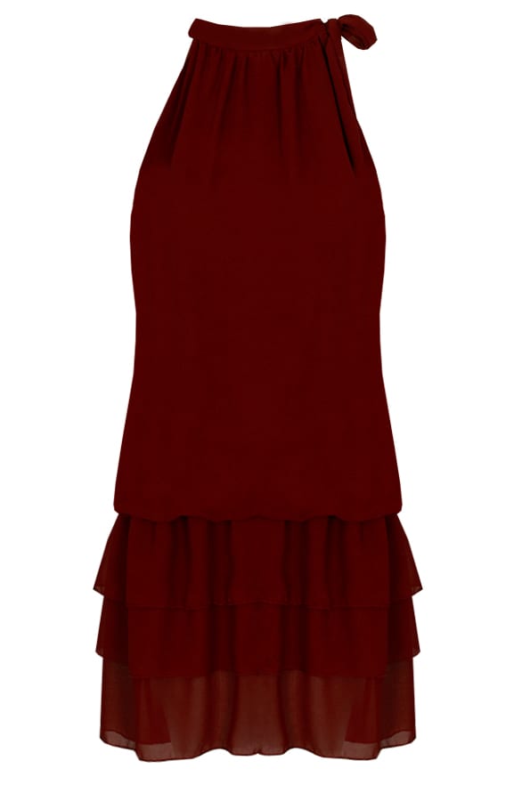 Halter Jurk Bordeaux – shoparchief, foto 1
