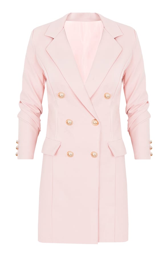 Lange Blazer Button Roze – shoparchief, foto 1