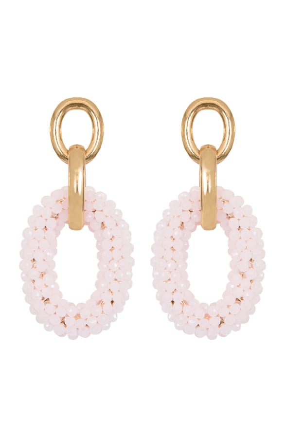 Oval Luxury Oorbellen Roze – shoparchief, foto 1