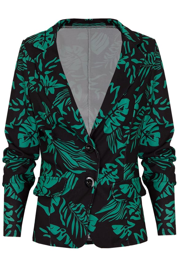 Palm Blazer Zwart Groen – shoparchief, foto 1