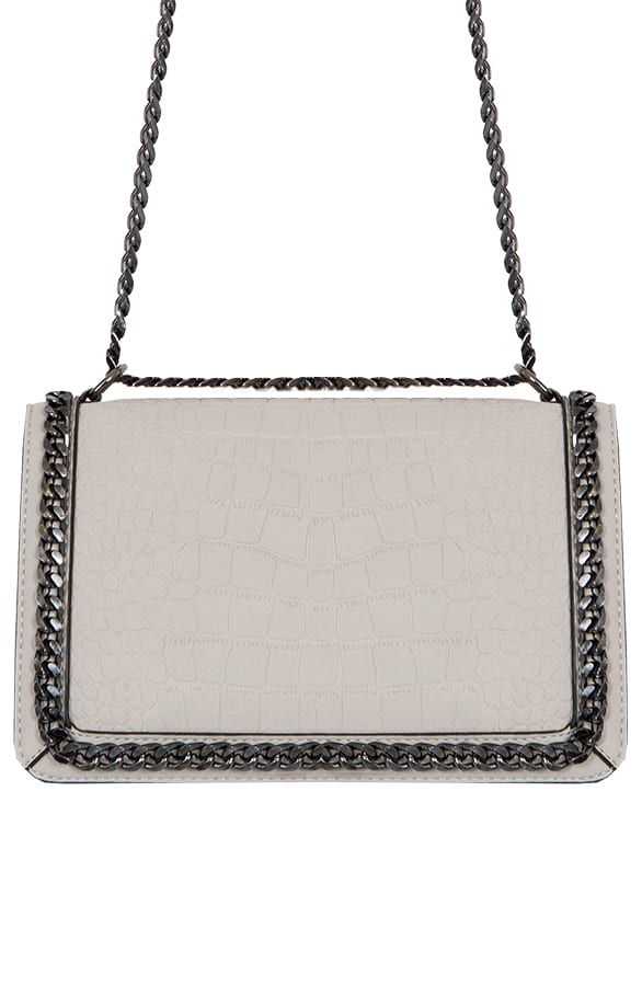 Slangenprint Chain Tas Grijs – shoparchief, foto 1
