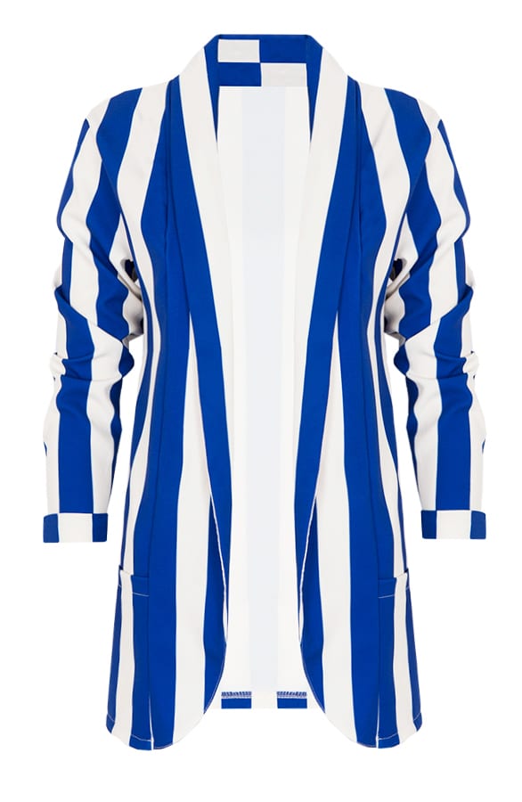 Strepen Blazer Kobalt Wit – shoparchief, foto 1